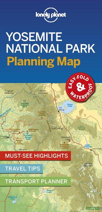 Couverture du livre « Yosemite national park planning map - 1ed -anglais- » de  aux éditions Lonely Planet France