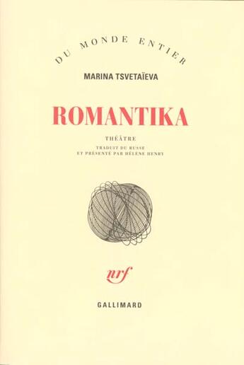 Couverture du livre « Romantika » de Marina Tsvetaieva aux éditions Gallimard