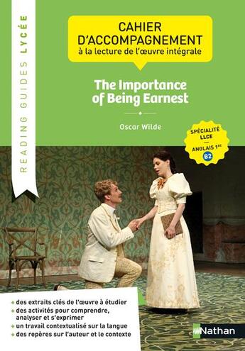Couverture du livre « The importance of being Earnest ; 1re ; cahier élève (édition 2020) » de Oscar Wilde aux éditions Nathan