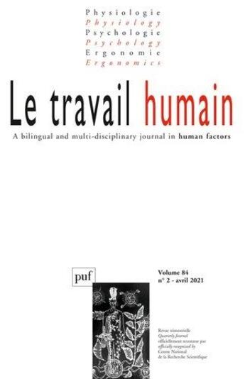 Couverture du livre « Le travail humain 2021-2, vol. 84, n.2 » de  aux éditions Puf