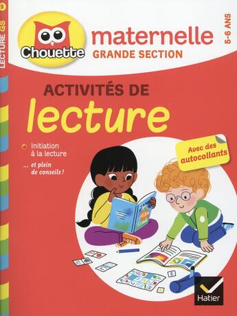 Couverture du livre « Chouette entraînement : lecture ; grande section » de Jean Roullier et Albert Cohen aux éditions Hatier