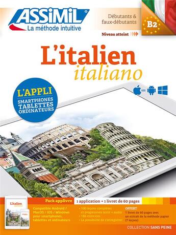 Couverture du livre « L'italien ; débutants et faux-débutants B2 » de Giovanna Galdo aux éditions Assimil