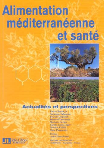 Couverture du livre « Alimentation mediterraneene » de Puygrenier aux éditions John Libbey