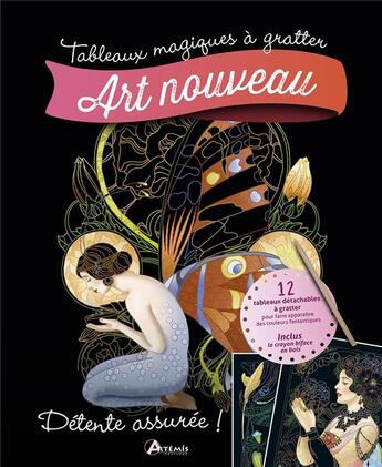 Couverture du livre « Tableaux magiques à gratter : art nouveau » de Veronique Barrau aux éditions Artemis