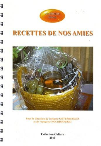 Couverture du livre « Recettes de nos amies » de  aux éditions Acsireims