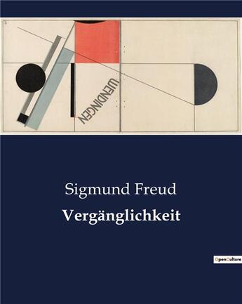 Couverture du livre « Vergänglichkeit » de Sigmund Freud aux éditions Culturea