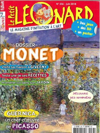 Couverture du livre « Le petit leonard n 236 monet, exposition a giverny - juin 2018 » de  aux éditions Le Petit Leonard