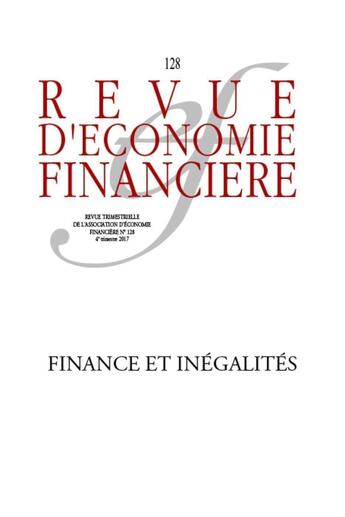 Couverture du livre « Finance et inegalites » de Askhenazy Philippe aux éditions Association D'economie Financiere