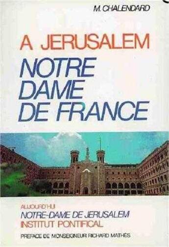 Couverture du livre « A jerusalem, notre-dame de france » de  aux éditions Tequi
