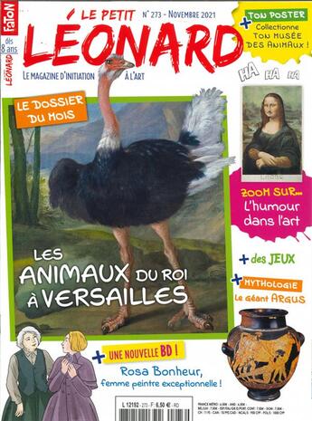 Couverture du livre « Le petit leonard n 273 : les animaux du roi a versailles » de  aux éditions Le Petit Leonard