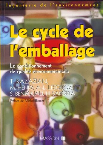 Couverture du livre « Le Cycle De L'Emballage » de Kazazian et Lesquoy aux éditions Elsevier-masson