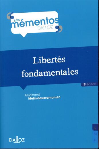 Couverture du livre « Libertés fondamentales » de  aux éditions Dalloz