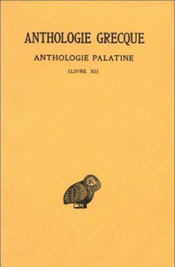 Couverture du livre « Anthologie grecque t.10 ; L11 » de  aux éditions Belles Lettres