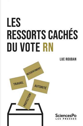 Couverture du livre « Les ressorts cachés du vote RN » de Luc Rouban aux éditions Presses De Sciences Po