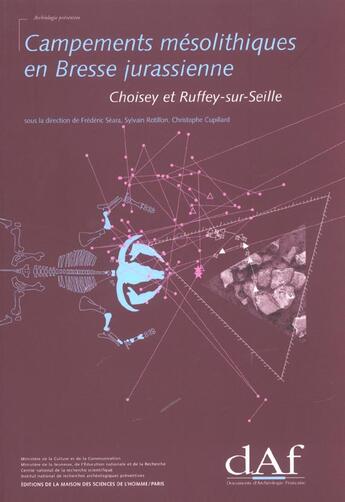 Couverture du livre « Campements mesolithiques en bresse jurassienne ; choisey et ruffey-sur-seine » de Frederic Seara et Sylvain Rotillon et Christophe Cupillard aux éditions Maison Des Sciences De L'homme