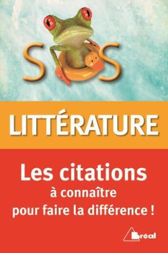 Couverture du livre « Sos citations littéraires » de  aux éditions Breal