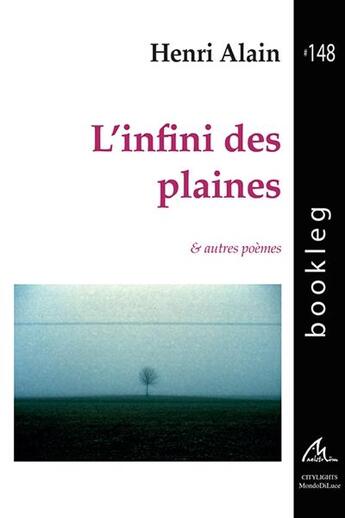 Couverture du livre « L'infini des plaines ; et autres poèmes » de Henri Alain aux éditions Maelstrom