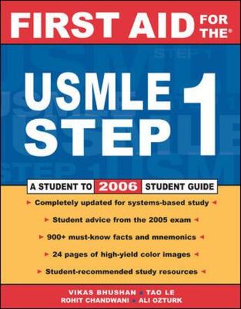 Couverture du livre « First aid for the usmle, step 1 » de Vikas Bhushan et Le Tao aux éditions 