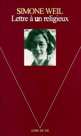 Couverture du livre « Lettre à un religieux » de Simone Weil aux éditions Points