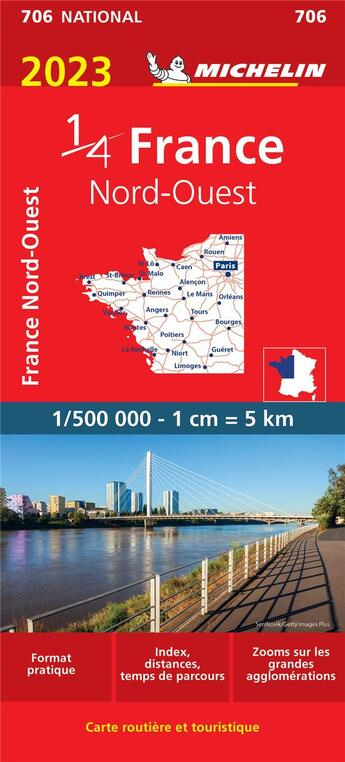 Couverture du livre « France Nord-Ouest (édition 2023) » de Collectif Michelin aux éditions Michelin