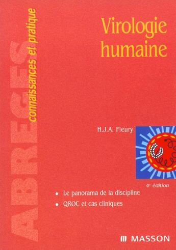 Couverture du livre « Virologie Humaine ; 4e Edition » de Herve Fleury aux éditions Elsevier-masson
