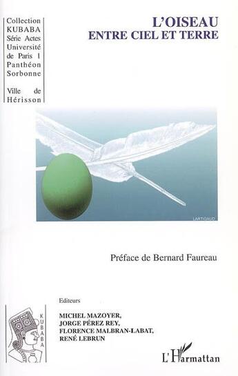 Couverture du livre « L'oiseau entre ciel et terre » de  aux éditions L'harmattan