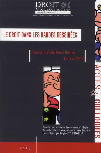 Couverture du livre « Le droit dans les bandes dessinées » de  aux éditions Universite De Poitiers