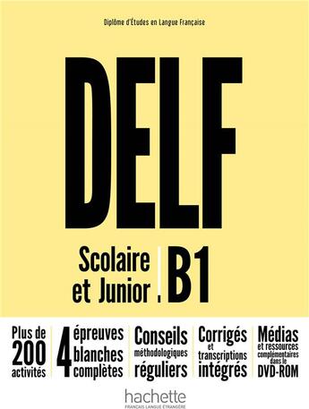 Couverture du livre « Delf b1 scolaire et junior nouvelle edition + dvd rom - [ne] delf b1 scolaire et junior + dvd-rom » de Mous/Biras aux éditions Hachette Fle