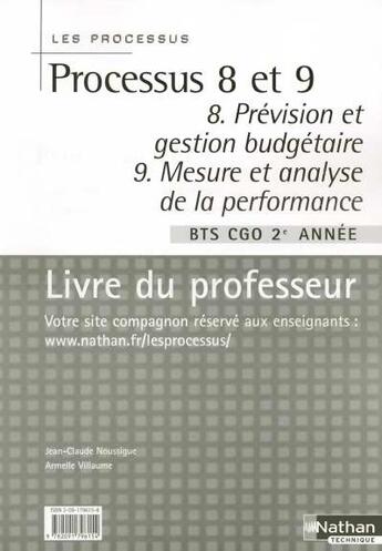 Couverture du livre « Processus 8 9 prevision et gestion mesure et analyse bts2 livre du professeur 2005 » de Noussigue/Villaume aux éditions Nathan