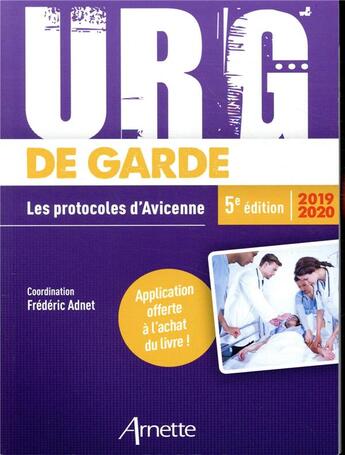 Couverture du livre « URG' : de garde : les protocoles d'Avicenne (édition 2019/2020) » de Frederic Adnet aux éditions Arnette