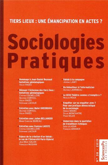 Couverture du livre « Sociologies pratiques 38 » de  aux éditions Presses De Sciences Po