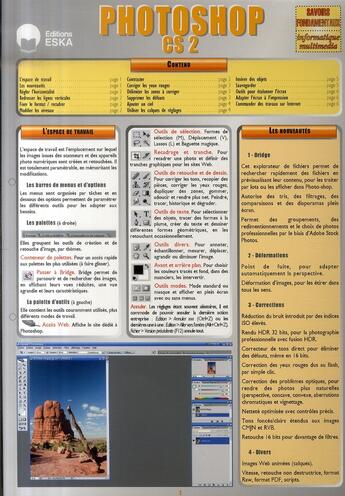 Couverture du livre « PHOTOSHOP CS2-SAVOIRS FONDAMENTAUX INFORMATIQUE MULTIMEDIA- » de Meyer Jj aux éditions Eska