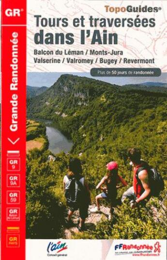 Couverture du livre « Tours et traversées dans l'Ain : GR59, GR9, GR9A » de  aux éditions Ffrp