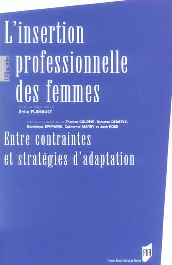 Couverture du livre « UPDATE OR INSERTION PROFESSIONNELLE DES FEMMES » de Pur aux éditions Pu De Rennes