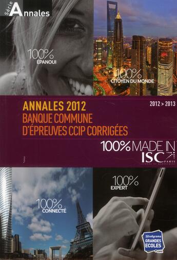 Couverture du livre « Annales HEC 2012-2013 » de  aux éditions Studyrama