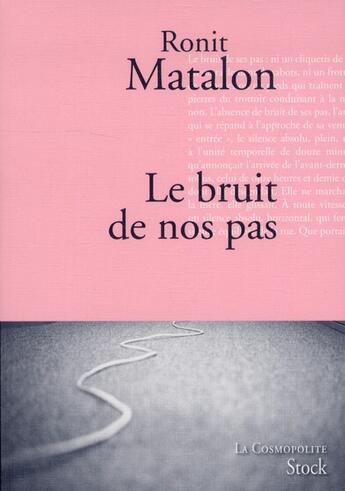 Couverture du livre « Le bruit de nos pas » de Ronit Matalon aux éditions Stock