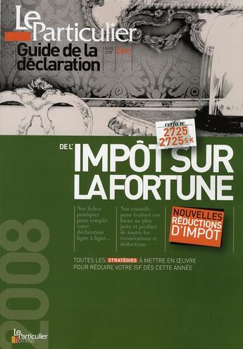 Couverture du livre « L'impôt sur la fortune » de  aux éditions Le Particulier