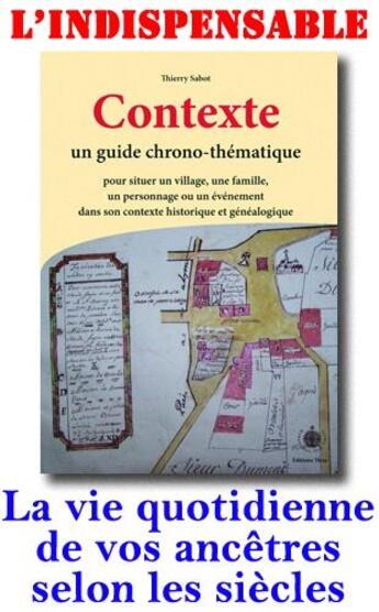 Couverture du livre « Contexte ; un guide chrono-thématique » de Thierry Sabot aux éditions Thisa