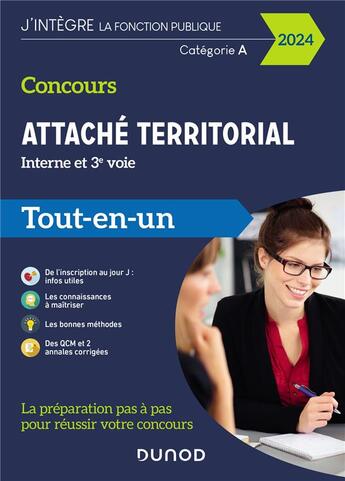 Couverture du livre « Concours attache territorial interne et 3e voie 2024 - tout-en-un » de Falco/Lamure aux éditions Dunod