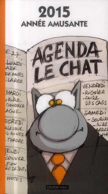 Couverture du livre « Le chat ; mini agenda (édition 2015) » de Philippe Geluck aux éditions Casterman