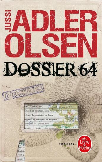 Couverture du livre « Les enquêtes du département V T.4 ; dossier 64 » de Jussi Adler-Olsen aux éditions Lgf