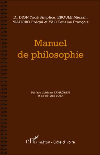 Couverture du livre « Manuel de philosophie » de  aux éditions L'harmattan