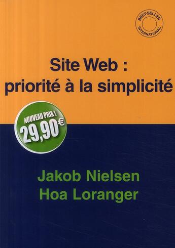 Couverture du livre « Site web : priorité à la simplicité » de  aux éditions Pearson