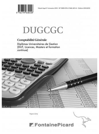 Couverture du livre « Comptabilité générale ; DUG ; corrigé » de Hugues Jenny aux éditions Fontaine Picard