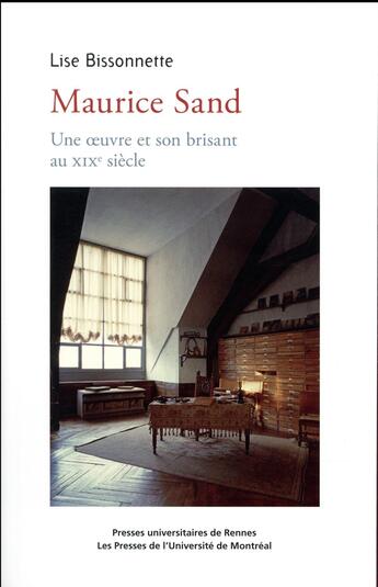Couverture du livre « Maurice Sand » de Lise Bissonnette aux éditions Pu De Rennes