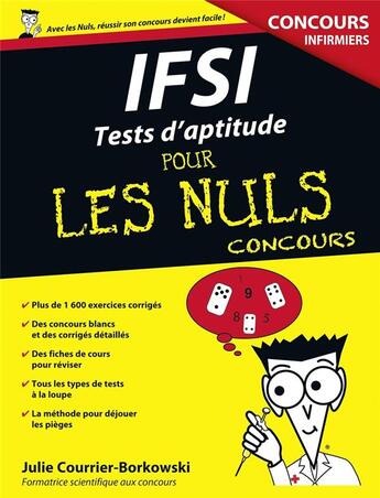 Couverture du livre « IFSI ; tests d'aptitude pour les nuls ; concours infirmiers » de Julie Courrier-Borkowski aux éditions First