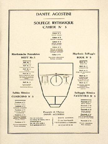 Couverture du livre « Solfège rythmique t.5² » de Dante Agostini aux éditions Carisch Musicom