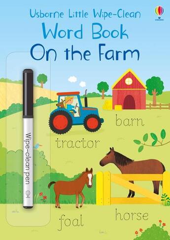 Couverture du livre « On the farm ; little wipe-clean word books » de Felicity Brooks et Marta Cabrol aux éditions Usborne