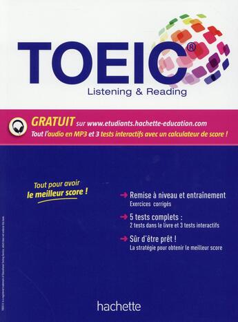 Couverture du livre « Nouveau TOEIC » de  aux éditions Hachette Education