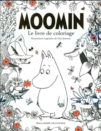 Couverture du livre « Les Mounines ; le livre de coloriage » de Jansson Tove aux éditions Gallimard-jeunesse